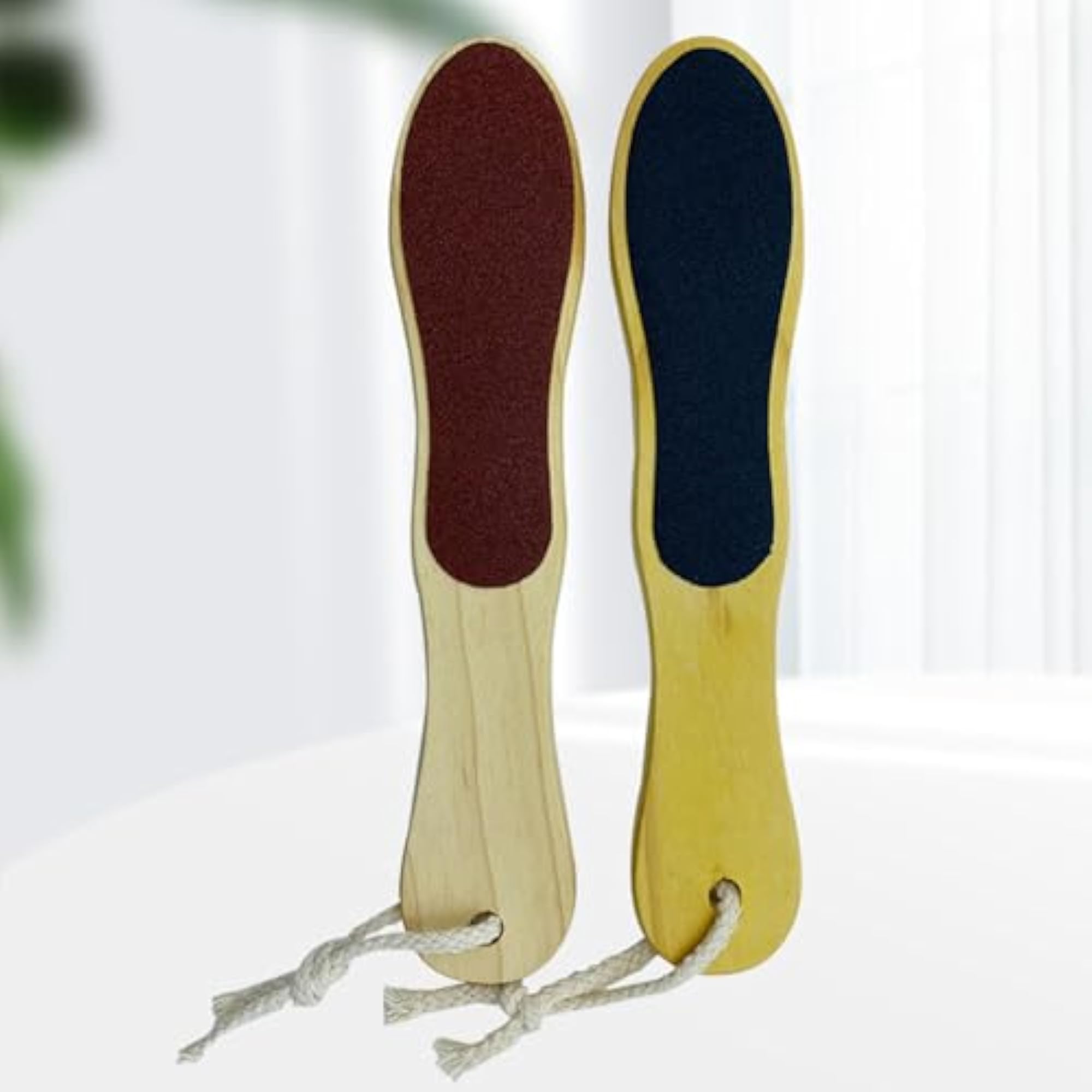 Wooden Foot Scrubber with Double Sided Rasp