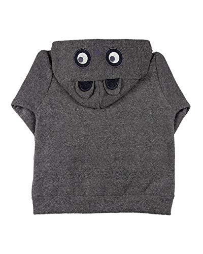 Casaco Infantil Malha Soft Glacê Touca Ursinho - Preto 3