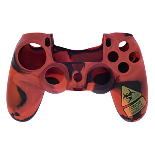 Controller Hülle Silikon Zubehör Set per controller PS4 SLIM/PS4 PRO, (Schutzhülle mit Thumbstick-Kappen, Trigger-Aufsätzen, Touchpad-Schutzfolie, Adesivo, Custodia in silicone), Undead - Controller - Immagine 5