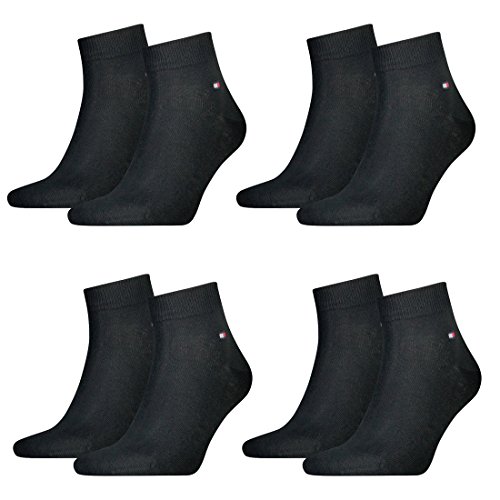 Tommy Hilfiger 8 Paar Quarter Socken Gr. 39-46 Herren Business Sneaker Socken Farbe:200 - black Socken & Strümpfe:43-46