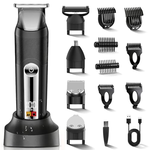 Tondeuse à barbe Misuke YJ-102-UK avec tête lavable et rasage précis noir
