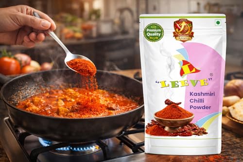 Image of Leeve Kashmiri Chilli Powder 800g | Natural Red Mirch Powder | Rich Color & Mild Spice | For Curry, Tandoori & Gravy | No Artificial Color | Hygienically Packed