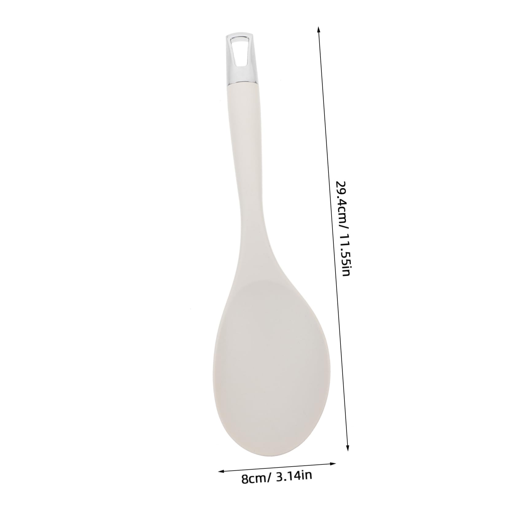STOBAZA Household Rice Spatula Non Stick Silicone Rice Spoon for Efficient Cooking Reusable Kitchen Utensil for Serving Rice Porridge and Soup Easy to Clean