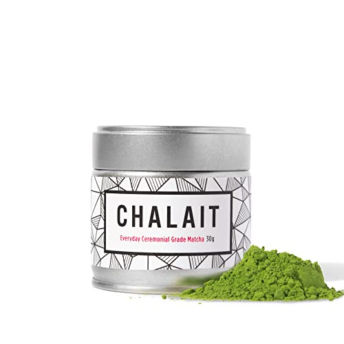 Chalait Everyday Ceremonial Grade Matcha - Japanese Matcha Green Tea Powder - For Sipping As Tea - Antioxidants, Sustainable Energy, No Additives, Radiation Free, Zero Sugar [30G Tin] #TOP3