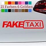 generisch Fake Taxi Aufkleber JDM OEM Tuning Sticker Decal Cabs Mietauto Mietwagen Drift in 6 Größen und 21 Farben