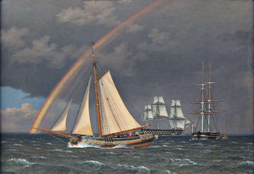 Tableau Arc-en-ciel sur le lac de Eckersberg SERENDIPITP 60x90cm
