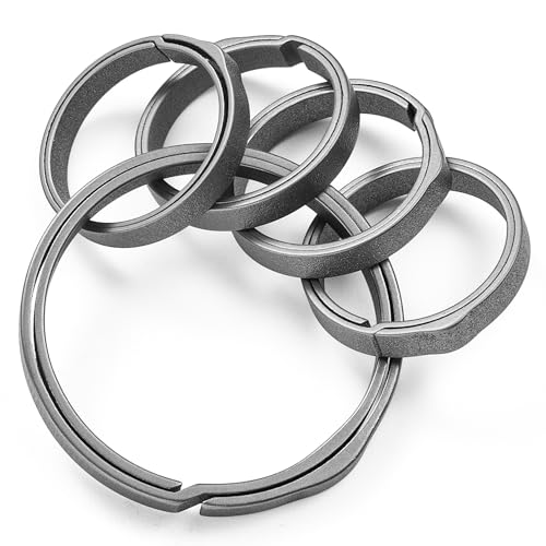 Image of TISUR Titanium Key Chain Rings, Heavy Duty Keychain Rings