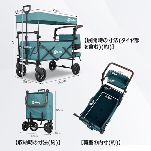 Sekey 屋根付き キャリーワゴン の商品画像 6