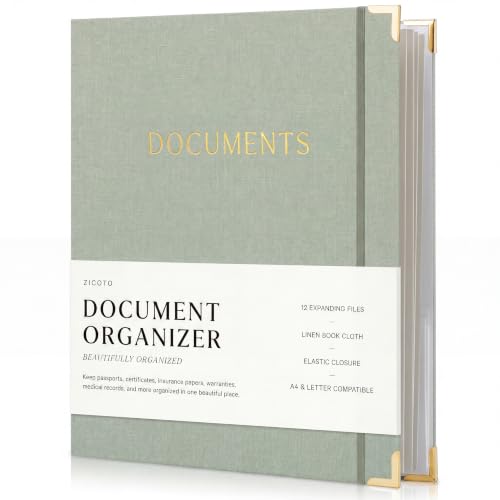 Important Document Organizer Set with Folders - Complete...