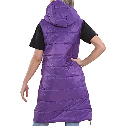 A2Z Ladies Gilet Oversized Hooded Quilted Padded Long Line Vest Adults Zip Up Women Quilted jackets S - 6XL2