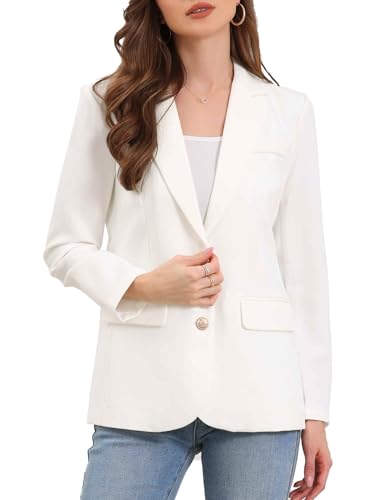 Allegra K Blazers for Women's Business Casual Single Breasted Work Jacket Office Suit