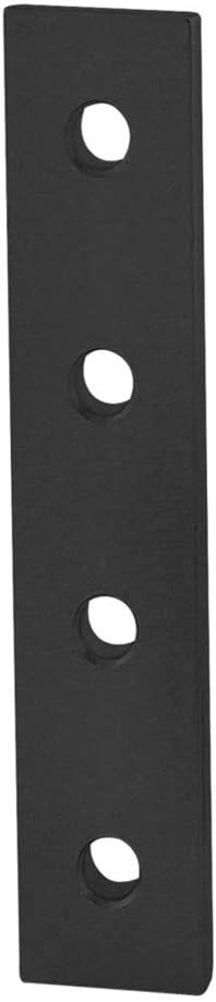 8020, 4117, 10 Series, Aluminum 4 Hole Flat Plate Bracket Straight Mounting Connector Bracket for 80/20 T Slot Extruded Aluminum Extrusion (Black Anodize, 10)