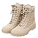Nvtuuer Men Boots Comfortable Fashion Breathable Lace Up Solid Color Outdoor Autumn Winter Male Knee High Boots (Khaki, 8.5)
