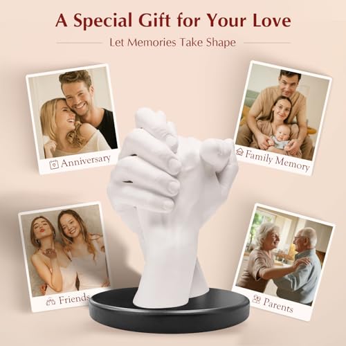LUVTRACE Hand Casting Kit – Couples Easy DIY Plaster Mold Kit with Base & Practice Kit, Romantic Keepsake Gift for Anniversary, Wedding, Birthday, Valentine’s Day,Non-Toxic,Safe for Adults by LUVTRACE - Image 3
