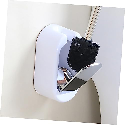 Set de brosse de toilette acier robuste accessoire durable blanc de bain - 7