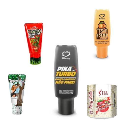 Kit 5 Produtos Sexshop Casais Erotico Excitante Namorados Estimulante Sensual Kamin
