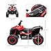 Aosom 12V Kids ATV Quad Car with Forward & Backward Function, Four Wheeler for Kids with Wear-Resistant Wheels, Music, Electric Ride-on ATV for Toddlers Ages 3+ Years Old, Red