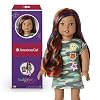 American Girl Truly Me 18-inch Doll #120 with Hazel Eyes, Dark-Brown Hair w/Highlights, Tan Skin, T-shirt Dress, For Ages 6+