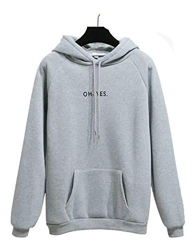 Blusa Moletom Oh Yes Moda Capuz Canguru Unissex (P, CINZA)