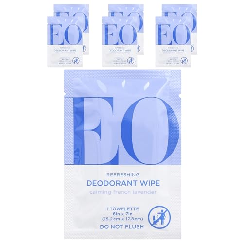 EO Deodorant Lavender Wipes, 6 Count