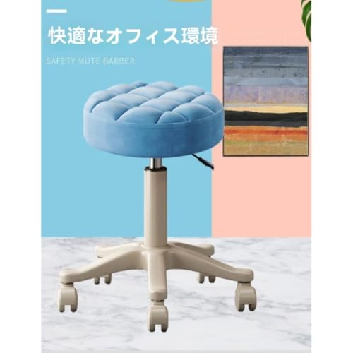Effonek キャスター 回転 高さ調節 360°回転設計を備えた 着替え ヘア ネイルサロンに最適なビューティーサロンチェア (ダークグレー) [並行輸入品] [3]