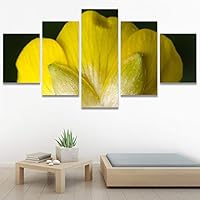 SIGNWIN 5 Panel Canvas Wall Art Yellow Petal for Home Decorations Ready to Hang - 60
