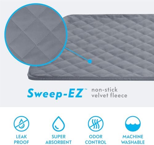 Paw Inspired Fitted Fleece Liner for Ferret Nation/Critter Nation Cage | for Ferrets, Rats, Chinchillas, Hedgehogs & Other Small Animals (Gray, Bottom Pan Liner) - 4