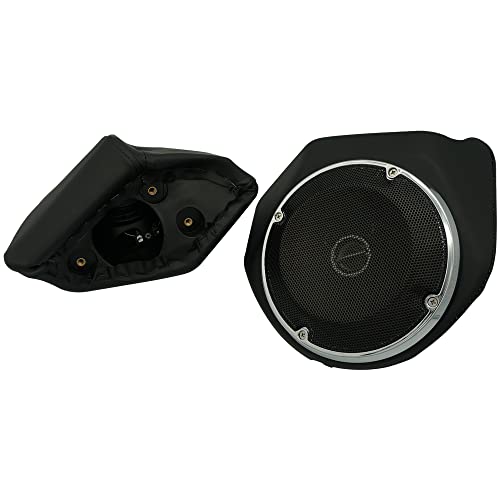 WOWTK King Tour Pack 6.5\" Rear Speakers Pod Kit fits for Harley Touring Electra Glide, Street Glide, Ultra Limited, Road Glide Ultra and Tri Glide Models 2014-2023,Chrome
