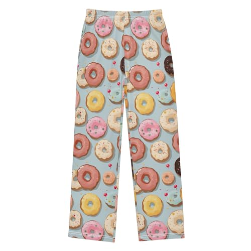 Donut Long Pajama Pants Elastic Waist PJ Bottoms with Pockets S A1119592