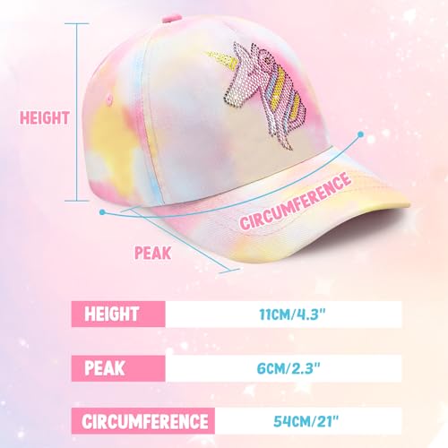 WAWSAM Mädchen Baseballkappe Kinder Cap mit Wendepailletten Verstellbare Kinder Baseballmütze Mädchen Sommer Sonnenhut für Kinder 3-8 Jahre