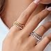 Round CZ Tassel Dangle Drop Stacking Rings for Women Stainless Steel 14k Gold/Silver Plated Danity Sparkling Crystal Finger Band Statment Ring Comfort Fit Fashion Wedding Holiday Jewelry Size 7 (Silver)