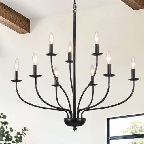 black farmhouse chandelier