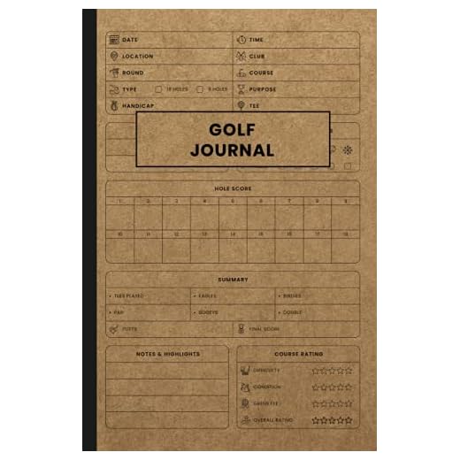 Personalized Golf Record Book and Tracker