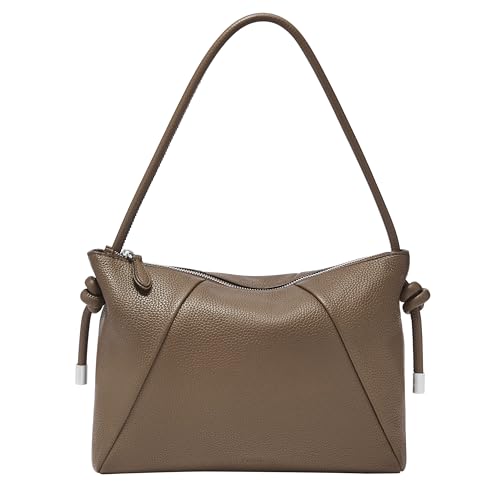 Fossil Women's Willa Leather Shoulder Bag, Smoke Gray