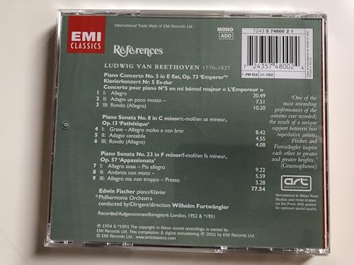 Beethoven : Concerto pour piano n° 5 "L'Empereur" - Sonates pour piano n° 8 "Pathétique" et n° 23 "Appassionata" – vue 3