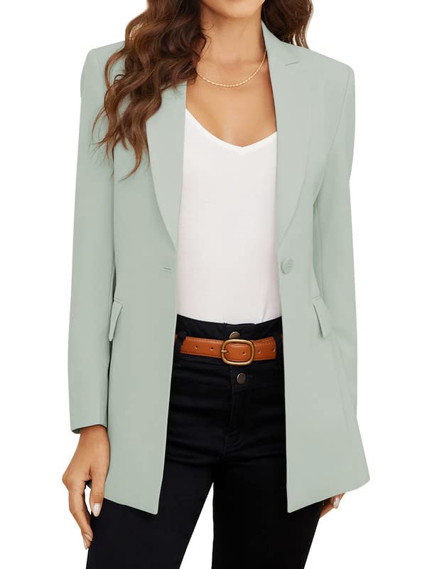 PLOYDIEN Classic Long Blazer Jackets for Women, Elegant Long Sleeve Blazers for Women, Perfect for Business & Casual Wear