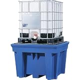 kaiserkraft | PE-Auffangwanne für Tankcontainer IBC/KTC | Auffangvolumen 1000 l | für 1 Container | mit PE-Stellfläche