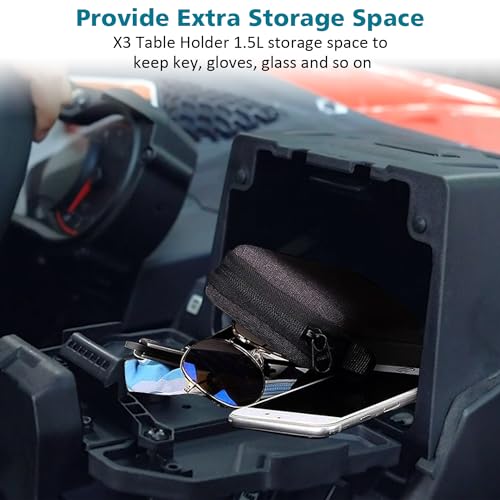 Image of SUNPIE Maverick X3 iPad Mount, Electronic Device Tablet Holder Mount with Storage Box Compatible with Can Am Maverick X3 All Model 2017-2026, Replace OEM #715002874