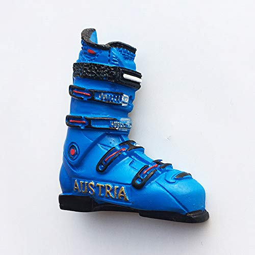 Foto von Kühlschrankmagnet, Skischuh-Form, Österreich, Reise-Souvenir, Geschenk, Heimküche, Dekoration, Magnet-Aufkleber, Österreich, Kühlschrank-Magnet-Kollektion