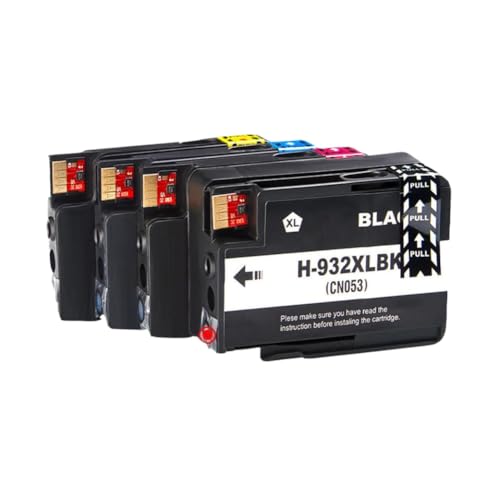 Cartouche d'encre 932XL 933XL compatible pack de 4 pour imprimante OfficeJet 6600 6700 7110