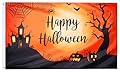 XIFAN Happy Halloween House Flag 3x5 Ft Pumpkin Jack O Lantern Bat Spider Banner Halloween Party Supplies Indoor Outdoor Decoration