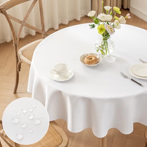 Moonooda Tischdecke, Tischdecken Abwaschbar 180g/㎡ Tischtuch aus Polyester Wasserabweisend mit Lotuseffekt, Dauerhaft Kratzfest für Wohnzimmer, Esszimmer, Balkon, Garten