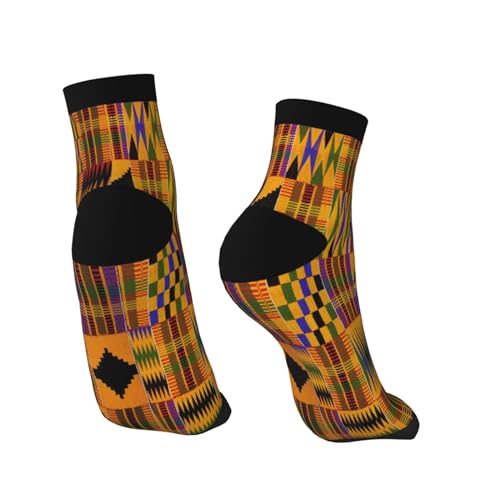 African Ethnic Patterns Quarter Athletic Socks For Men Women Sneaker Socks2