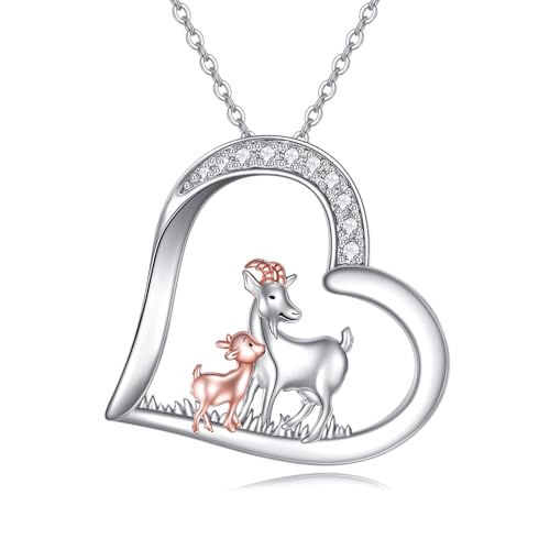 Collier renard et lion pendentif coeur aux finitions bijoux raffinées
