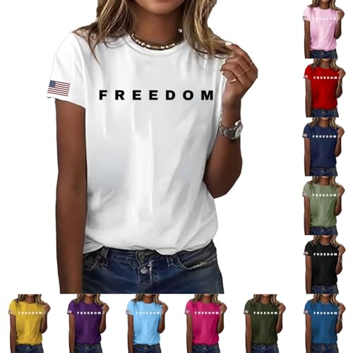 Freedom T-Shirt Pray Shirt Support American Values Tshirt Patriotism T Shirt White