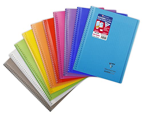 Clairefontaine 381401C Un Cahier à Spirale Koverbook - 24x32 cm - 100 Pages Grands Carreaux -...