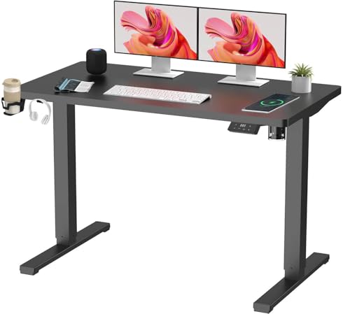 SANODESK QS+110 * 60 Electric Standing Desk ONE PIECE Height Adjustable Standing Desk With Memory...