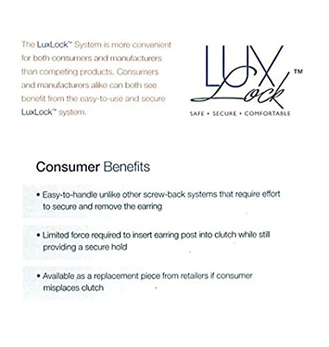 Luxlocktm World's Most Secure Patented Replacement Earring Back In .925 Silver (Patent # Us8365369) #TOP6