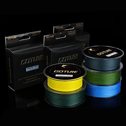 Goture Braided Fishing Line (Yellow, 4Strand - 50LB - 547Yds - 0.4MM) - 5