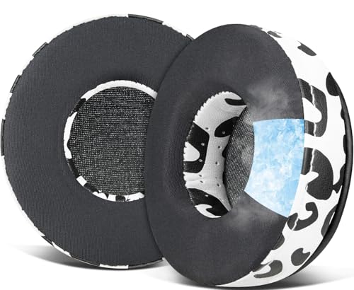 Image of SOULWIT Cooling-Gel Earpads Replacement for Skullcandy Hesh & Hesh 2 Wireless Over-Ear Headphones, Ear Pads Cushions with Noise Isolation Foam - Snow Leopard